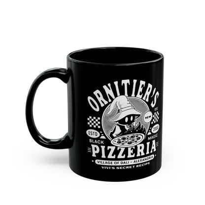 The Ornitier Pizzeria Grunge Black Mug