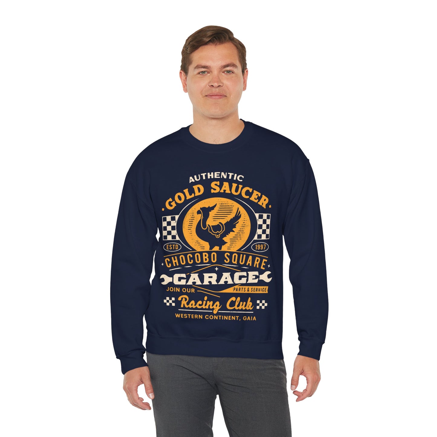 Gold Saucer Garage Vintage Crewneck Sweatshirt