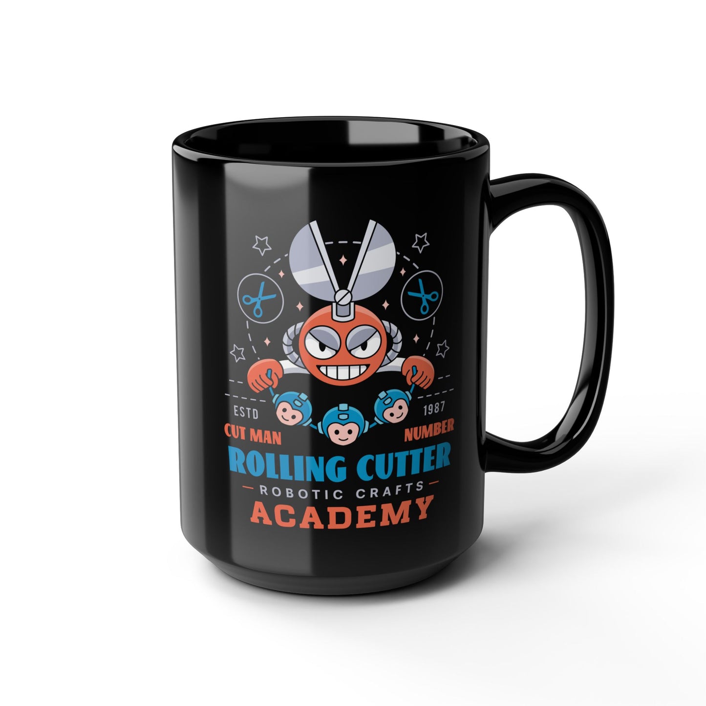 Rolling Cutter Academy Black Mug