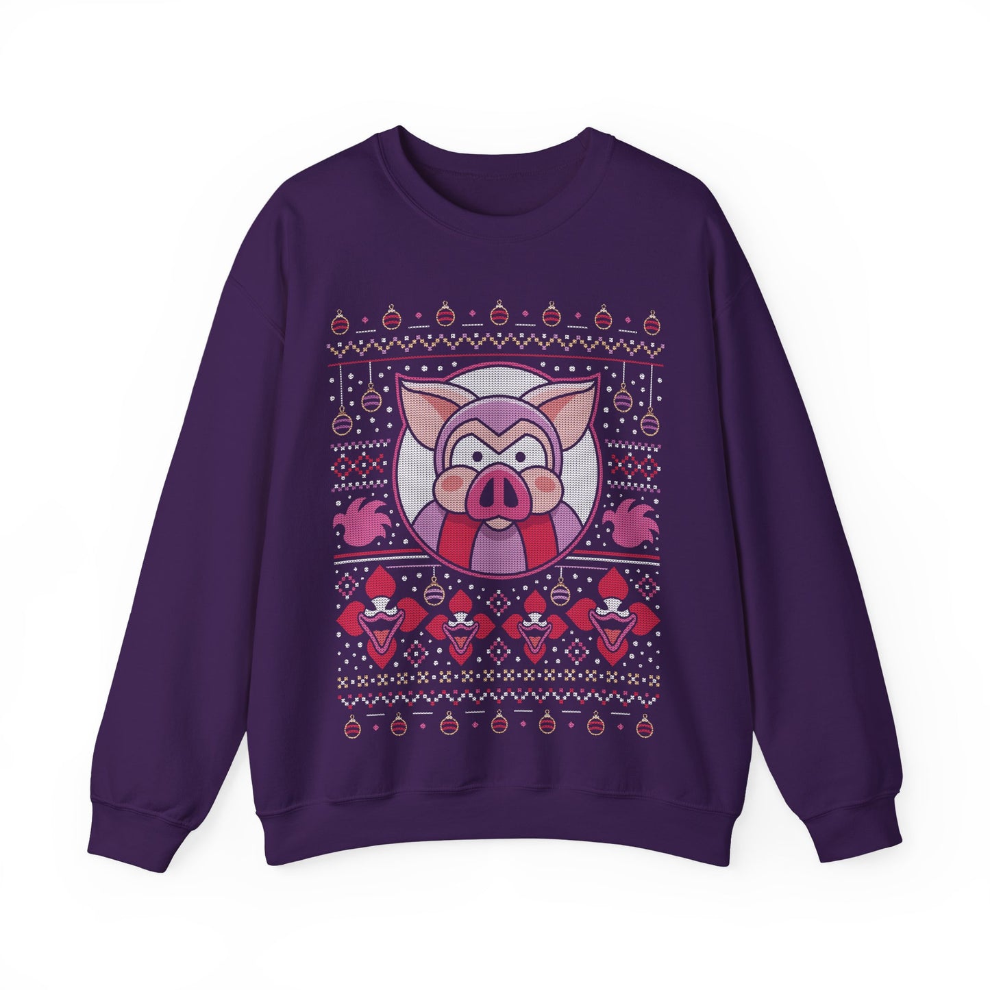 Evil Pigs Ugly Sweater Crewneck Sweatshirt