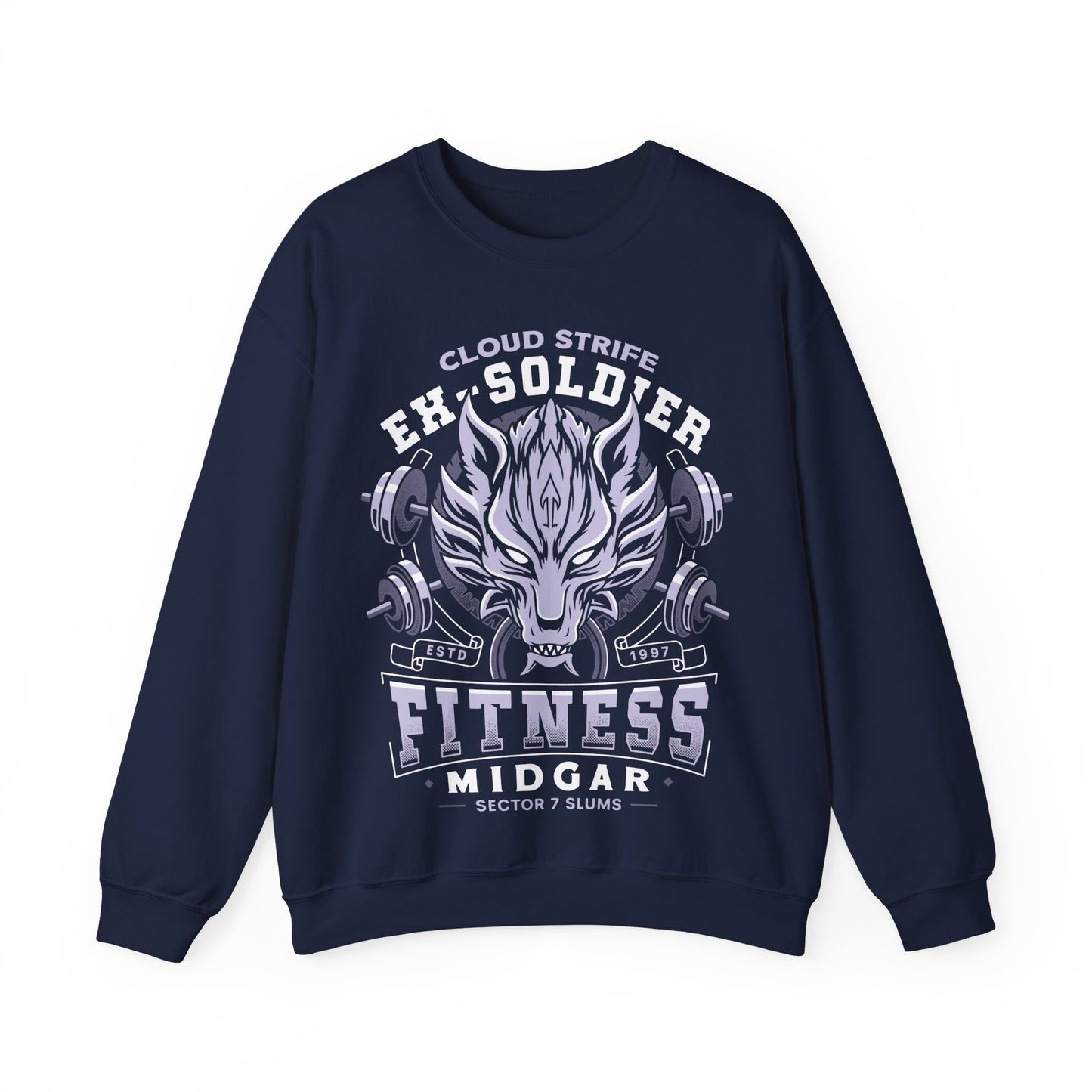 Strife Midgar Fitness Emblem Crewneck Sweatshirt