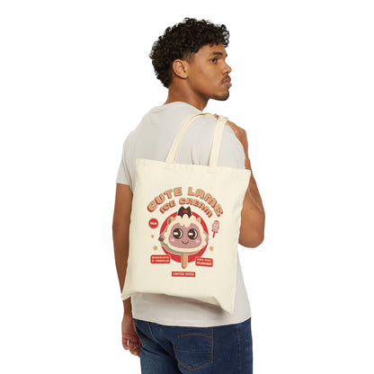 Lamb Ice Cream Cotton Canvas Tote Bag