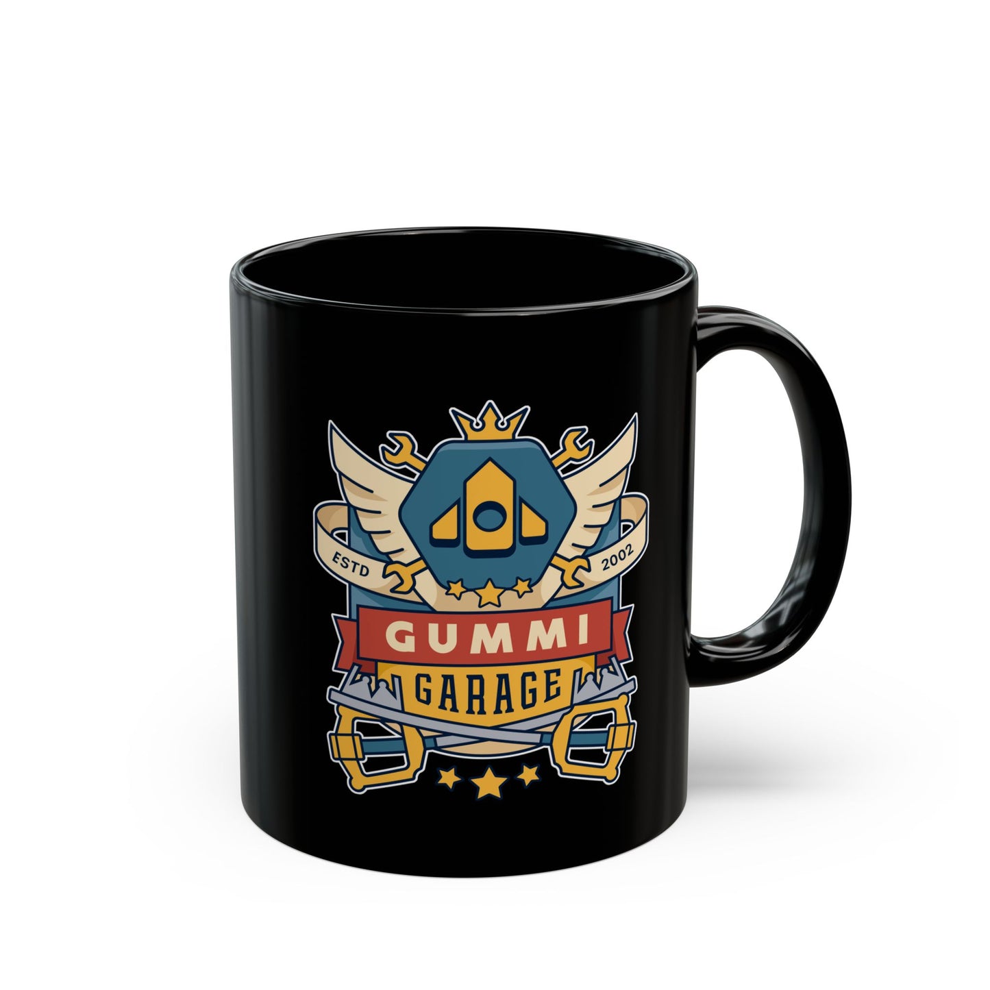 The Gummi Garage Emblem Black Mug