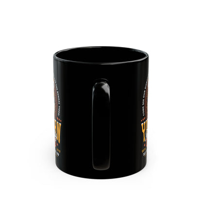 Yucatan Casino Snowflake Grunge Black Mug