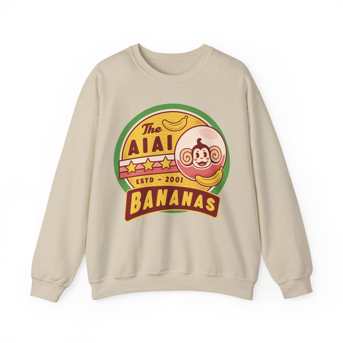 Aiai Bananas Emblem Unisex Crewneck Sweatshirt