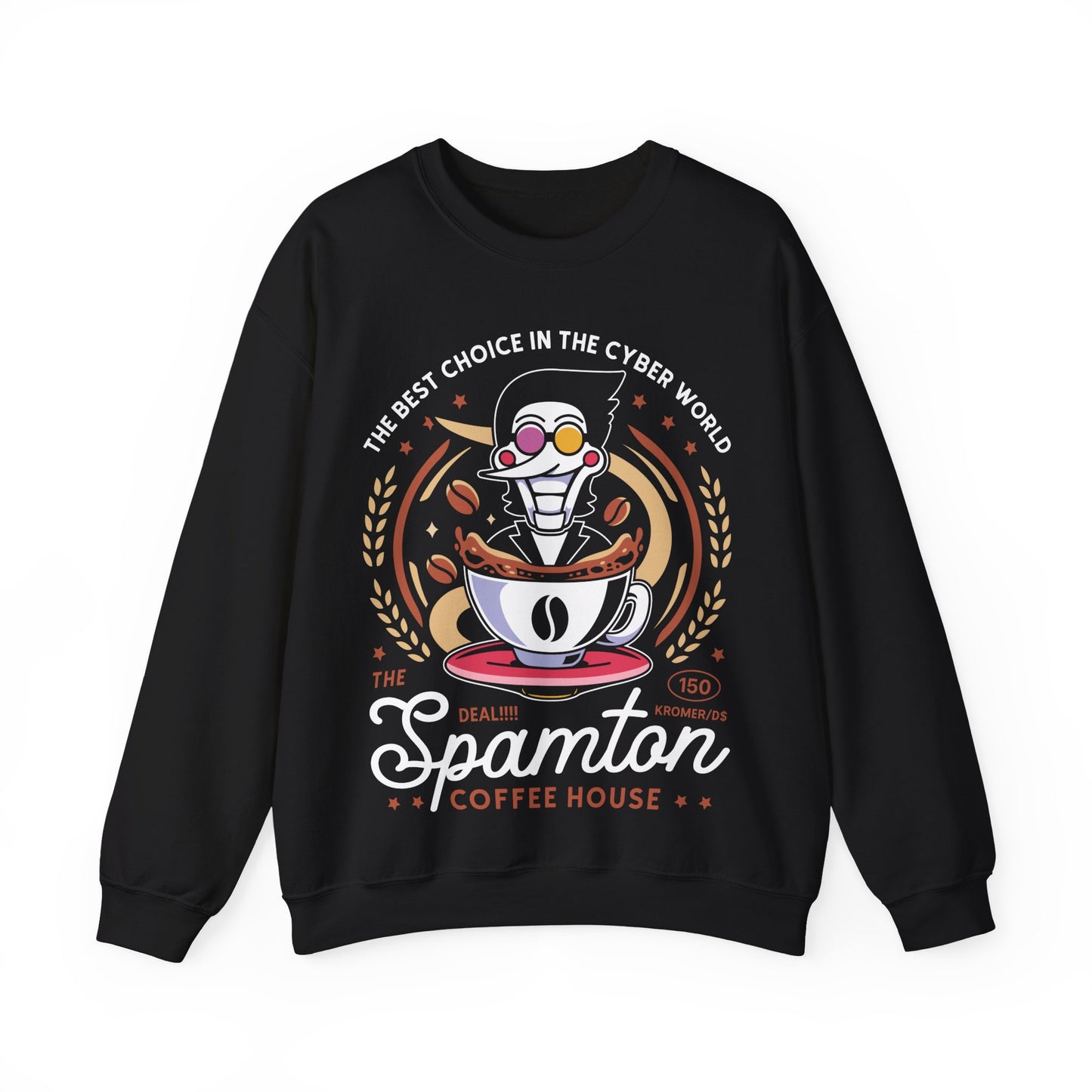 Spamton Coffee Emblem Crewneck Sweatshirt