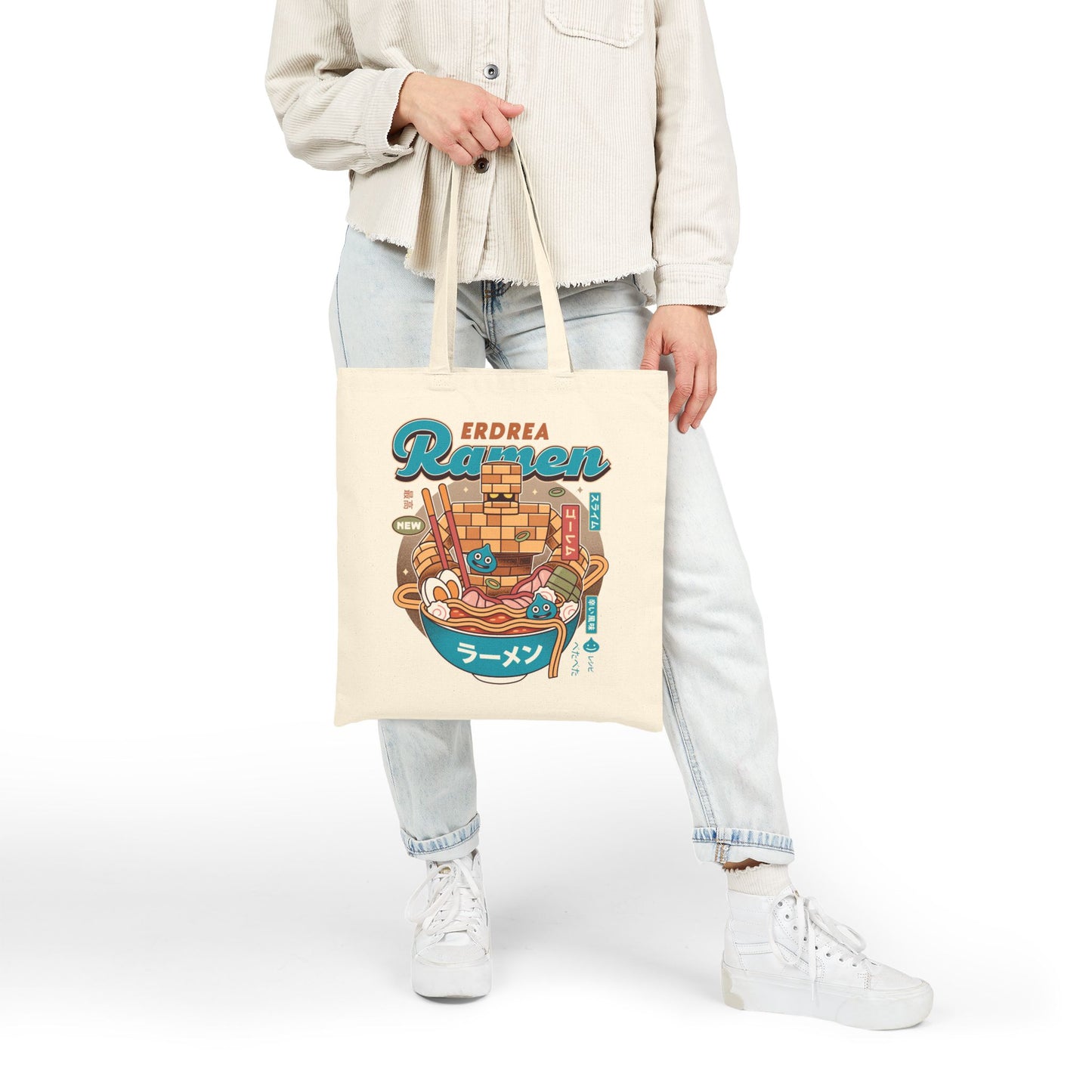 Erdrea Monsters Ramen Vintage Tote Bag