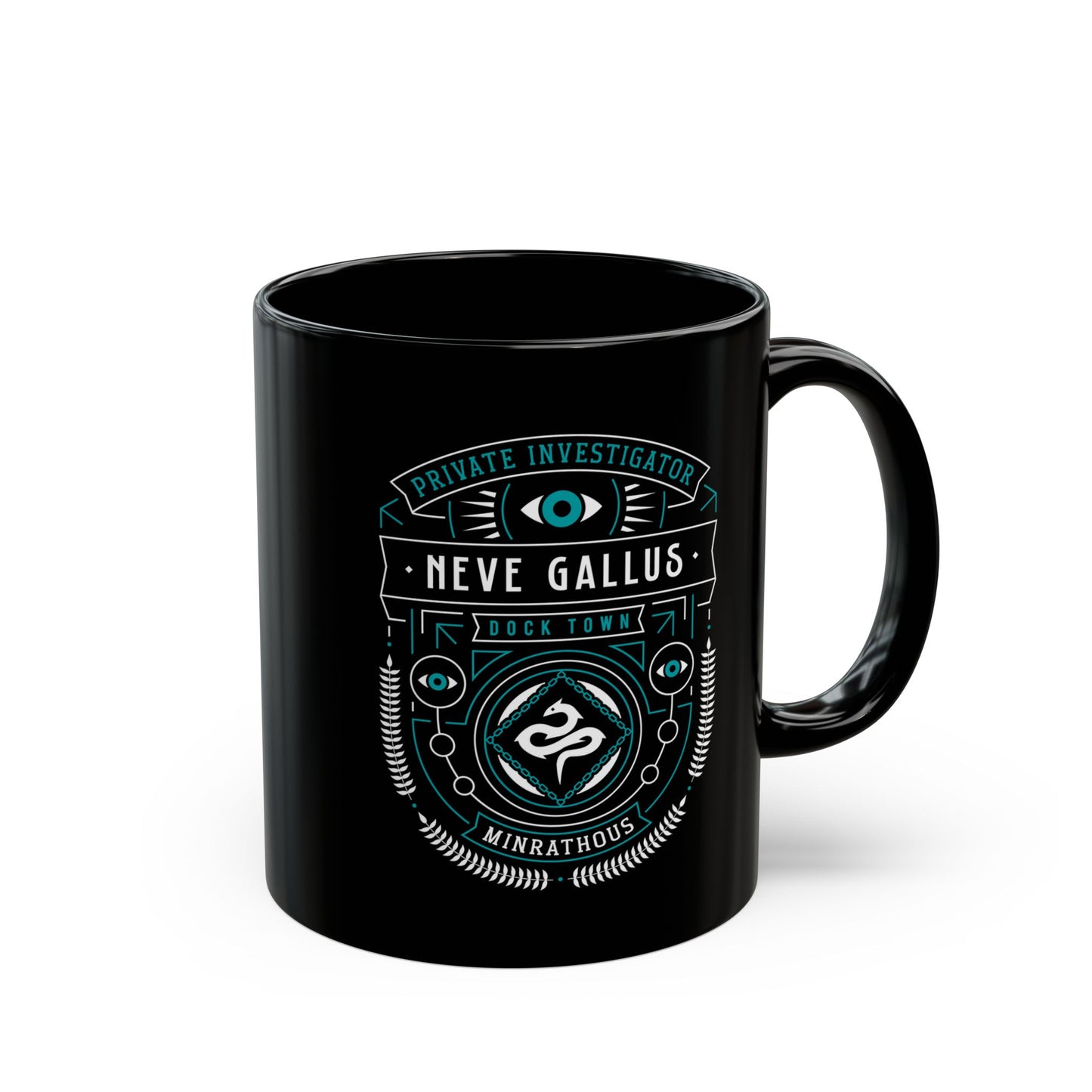 Minrathous Private Investigator Crest Black Mug