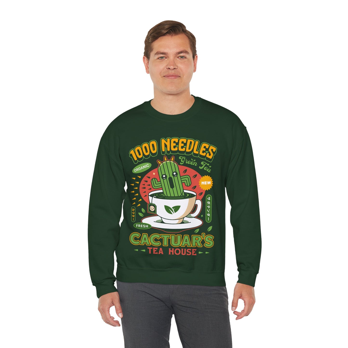 Cactuar Green Tea Emblem Crewneck Sweatshirt