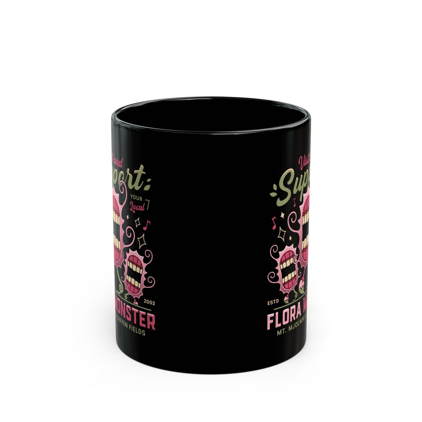 Support Geffen Field Flora Black Mug