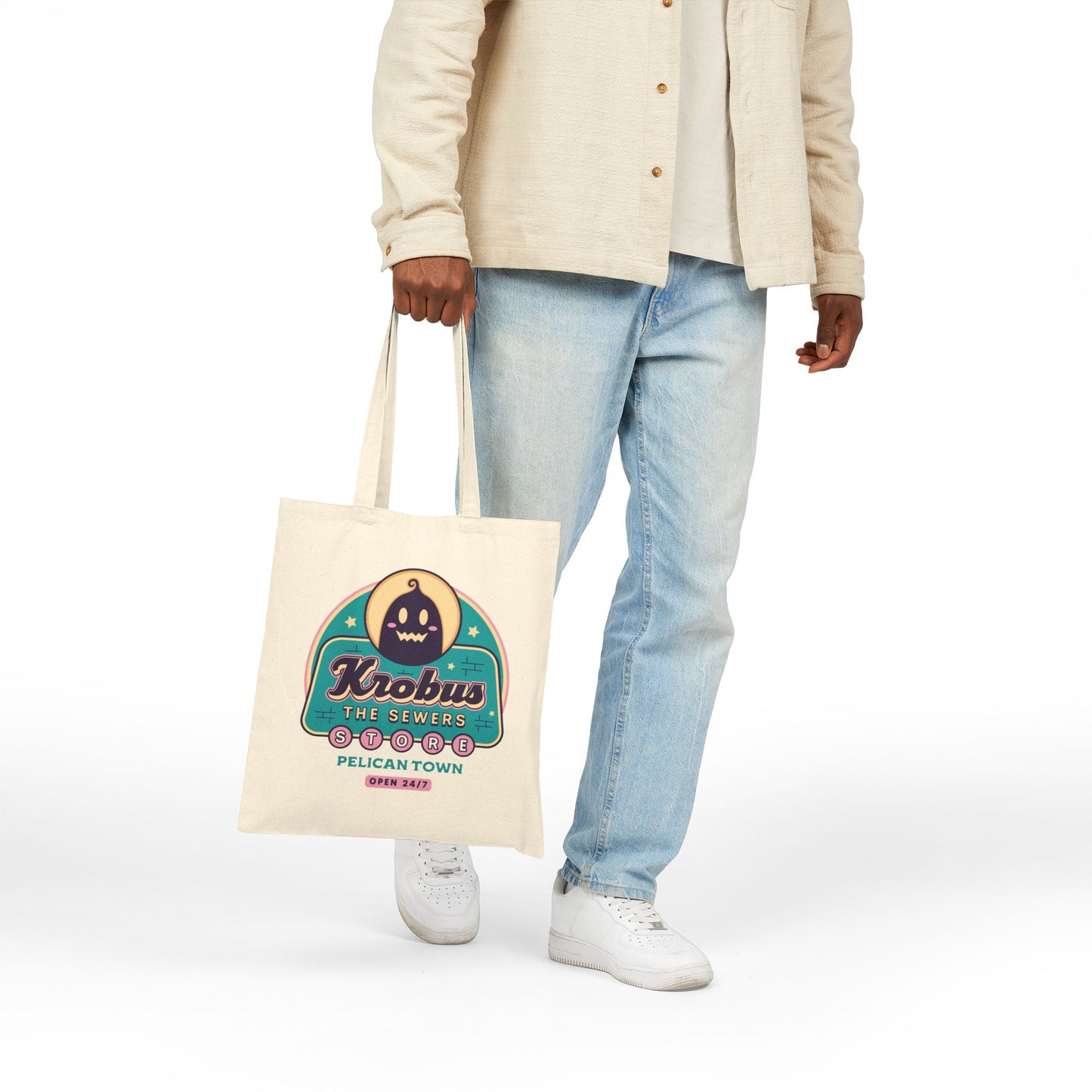 Krobus The Sewers Merchant Cotton Canvas Tote Bag