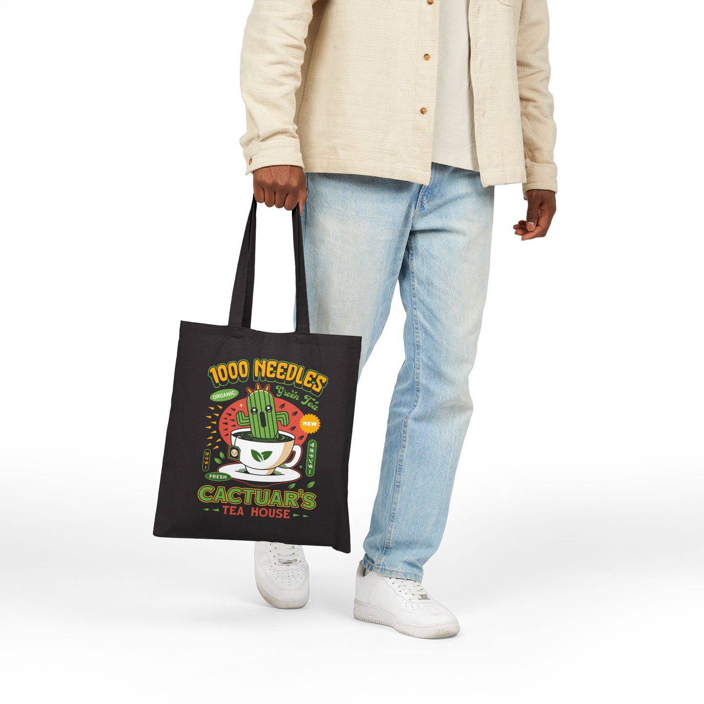 Cactuar Green Tea Emblem Tote Bag