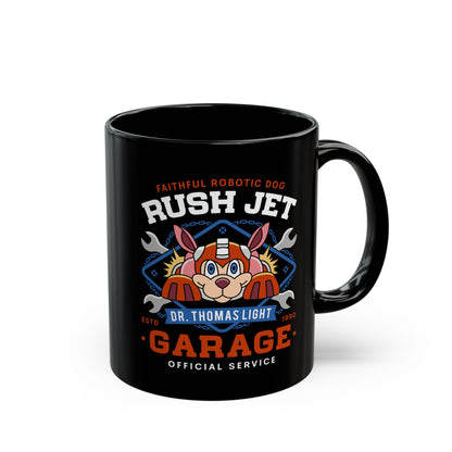 Dr Thomas Light Garage Black Mug