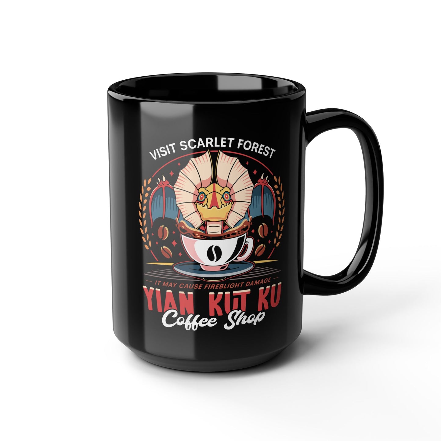 Yian Kut Ku Coffee Emblem Black Mug