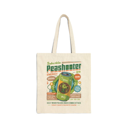Peashooter Energy Drink Cotton Canvas Tote Bag