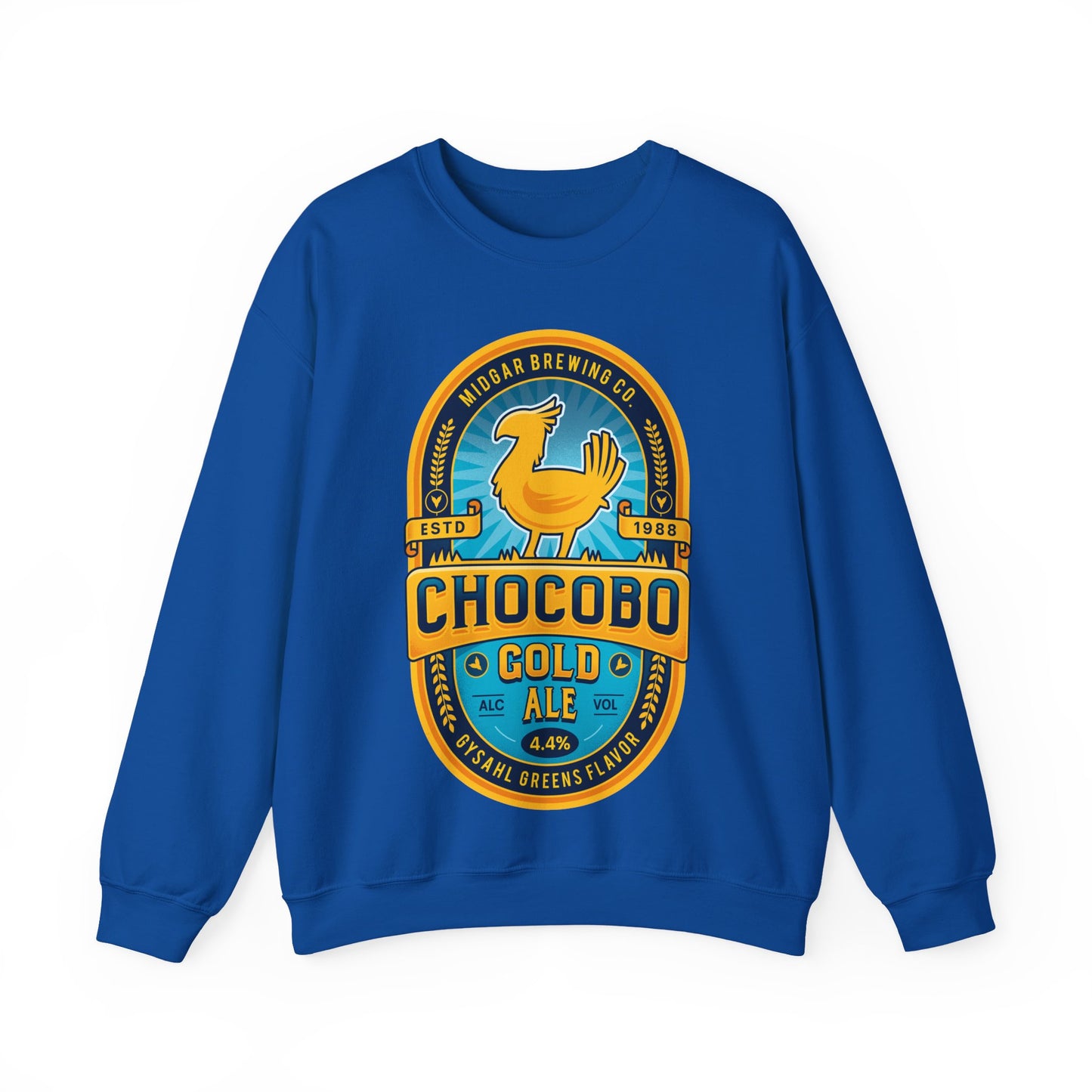 Chocobo Gold Beer Emblem Unisex Crewneck Sweatshirt