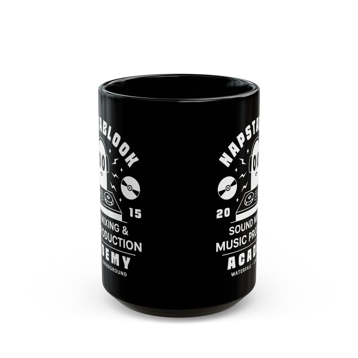 Napstablook Sound Mixing Emblem Black Mug