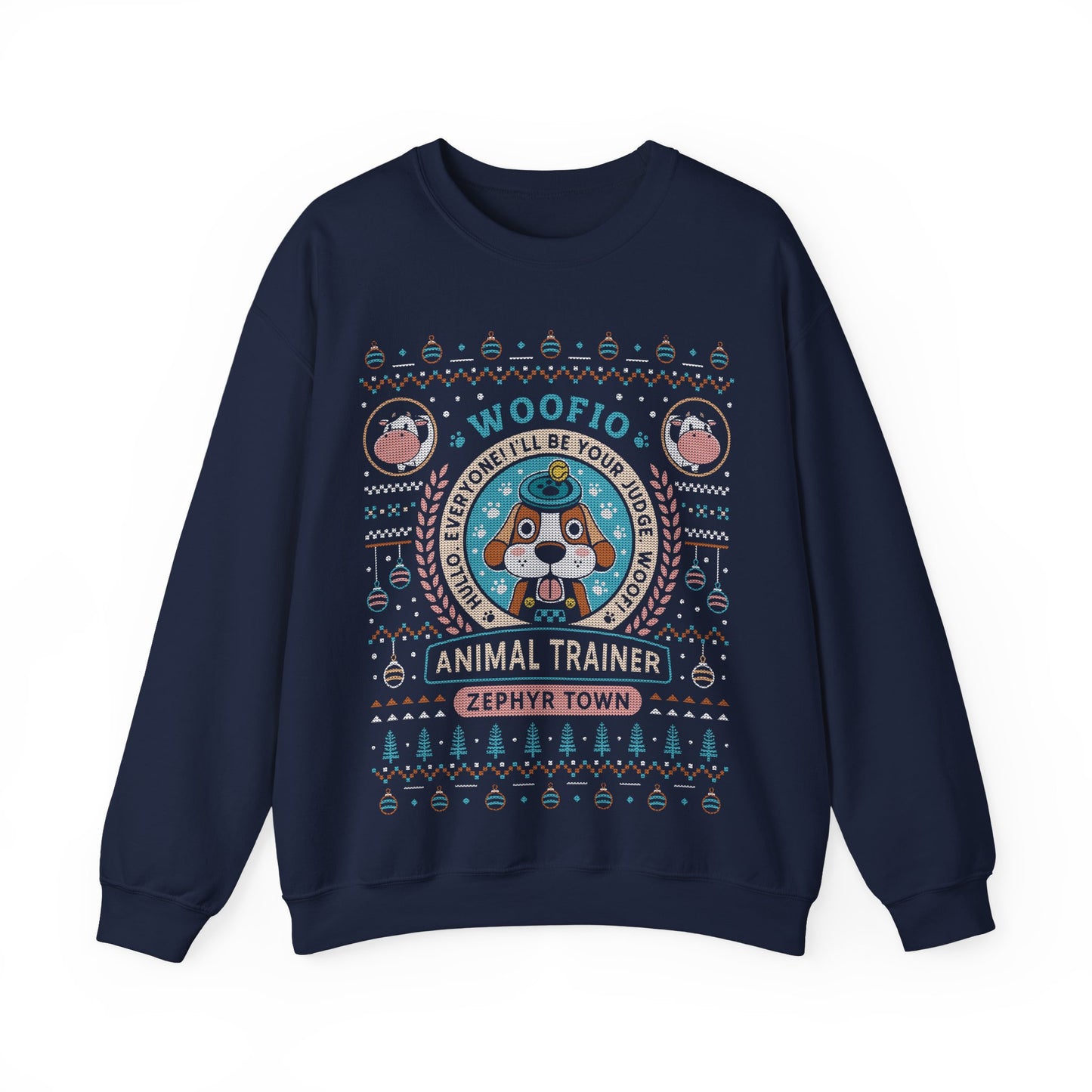 Woofio Zephyr Town Ugly Sweater Crewneck Sweatshirt
