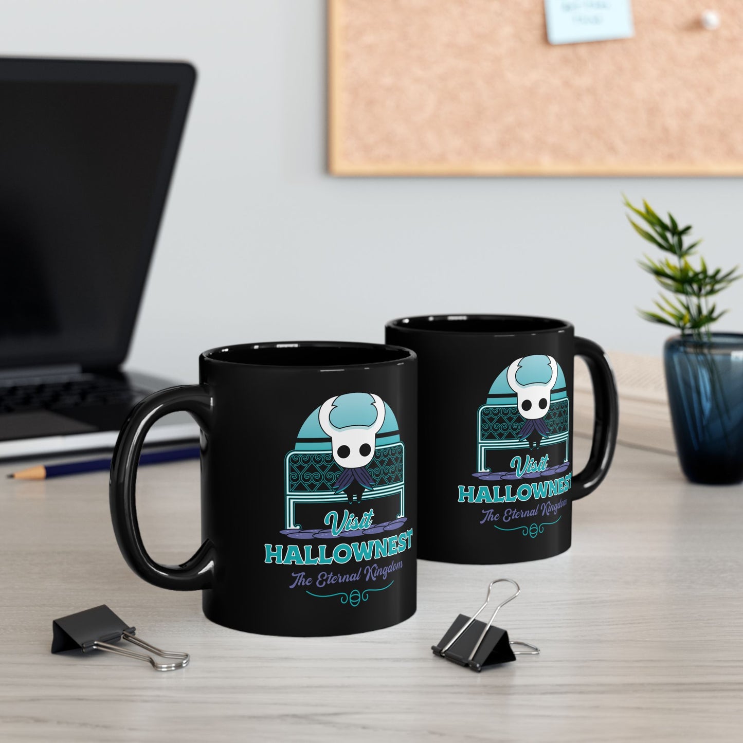 Visit Hallownest Emblem Black Mug