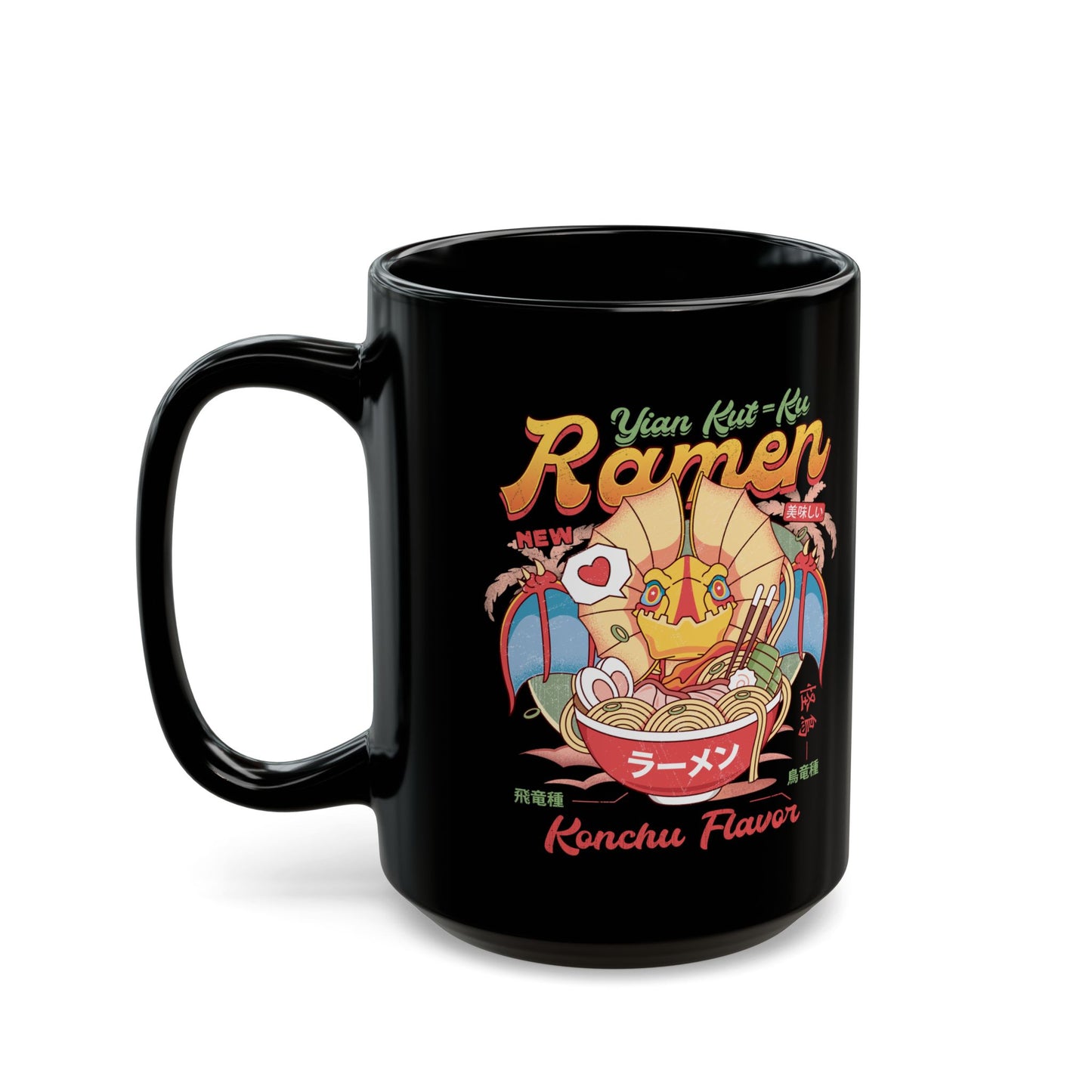 Yian Kut Ku Ramen Vintage Black Mug