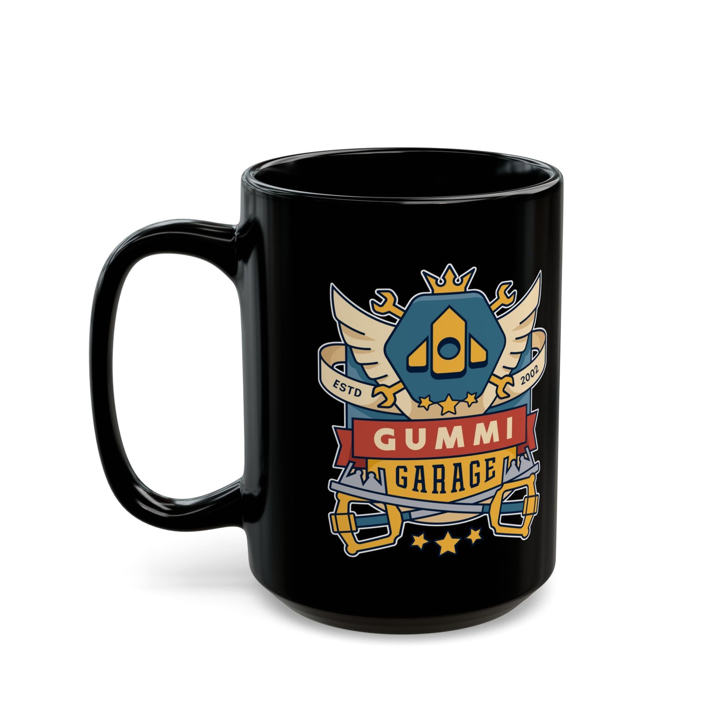 The Gummi Garage Emblem Black Mug