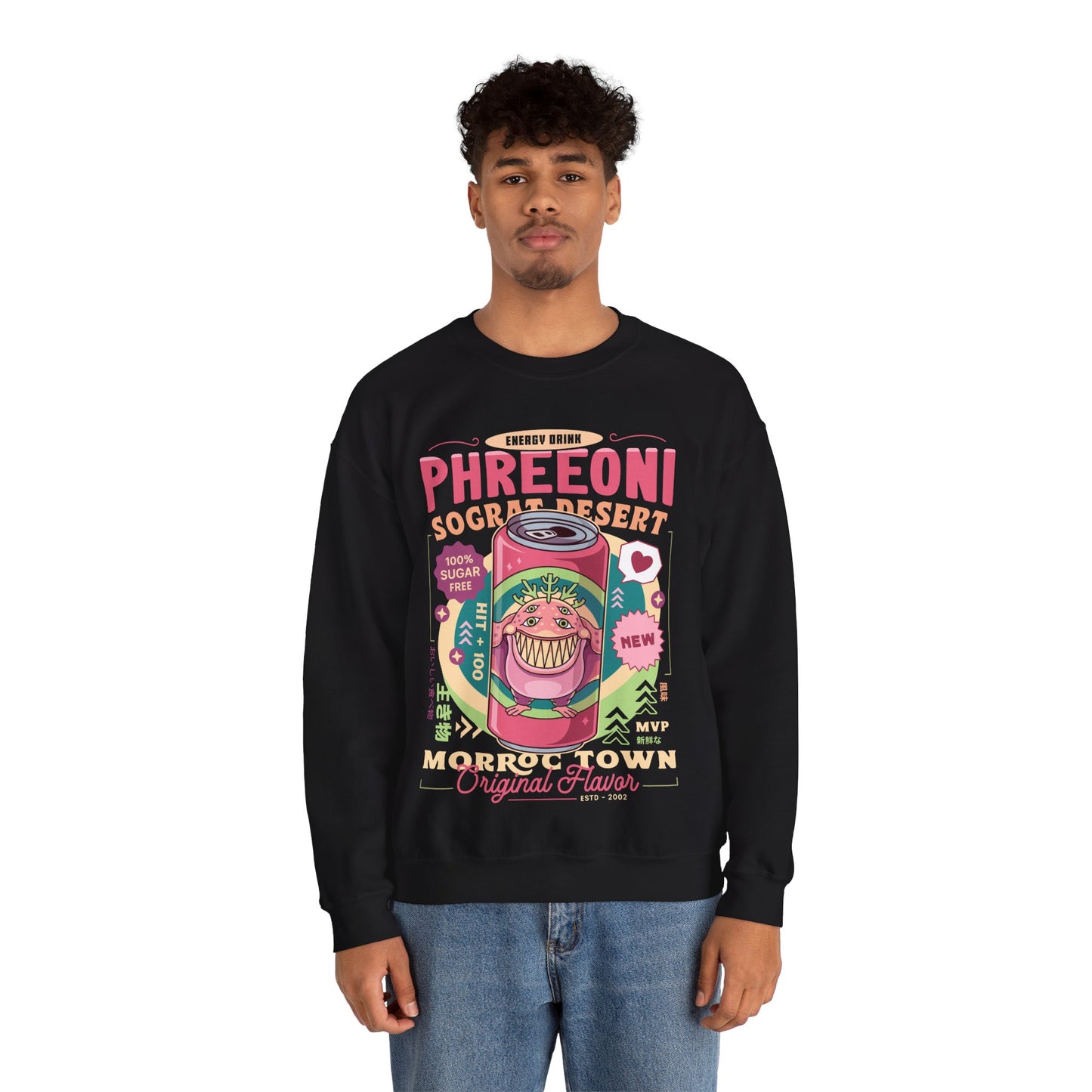 Phreeoni Energy Drink Unisex Crewneck Sweatshirt