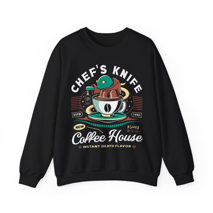 Chefs Knife Coffee Crest Unisex Crewneck Sweatshirt