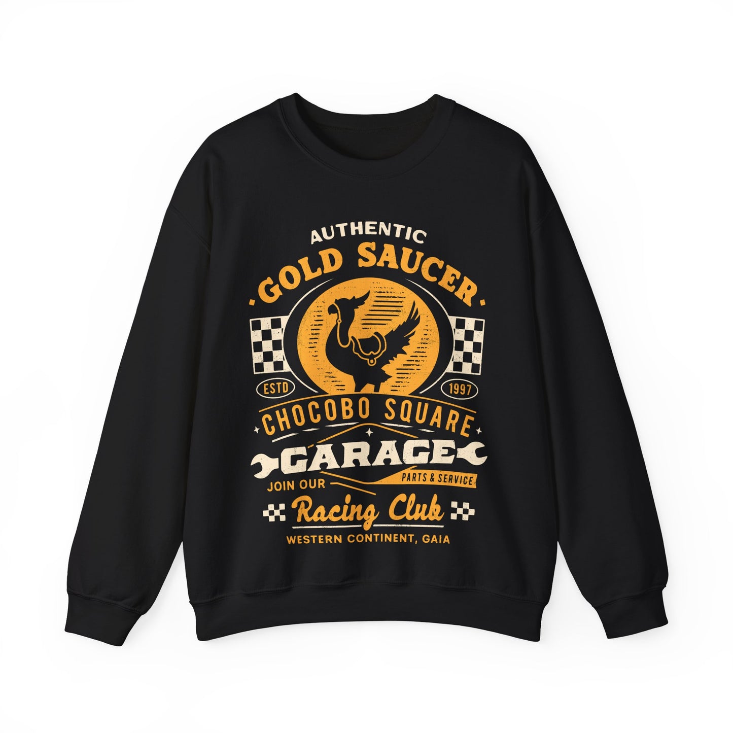 Gold Saucer Garage Vintage Crewneck Sweatshirt
