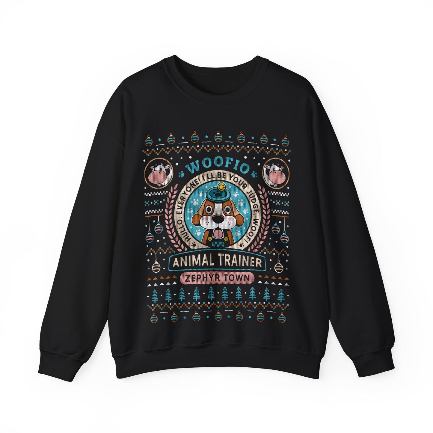 Woofio Zephyr Town Ugly Sweater Crewneck Sweatshirt