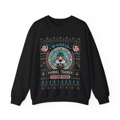 Woofio Zephyr Town Ugly Sweater Crewneck Sweatshirt