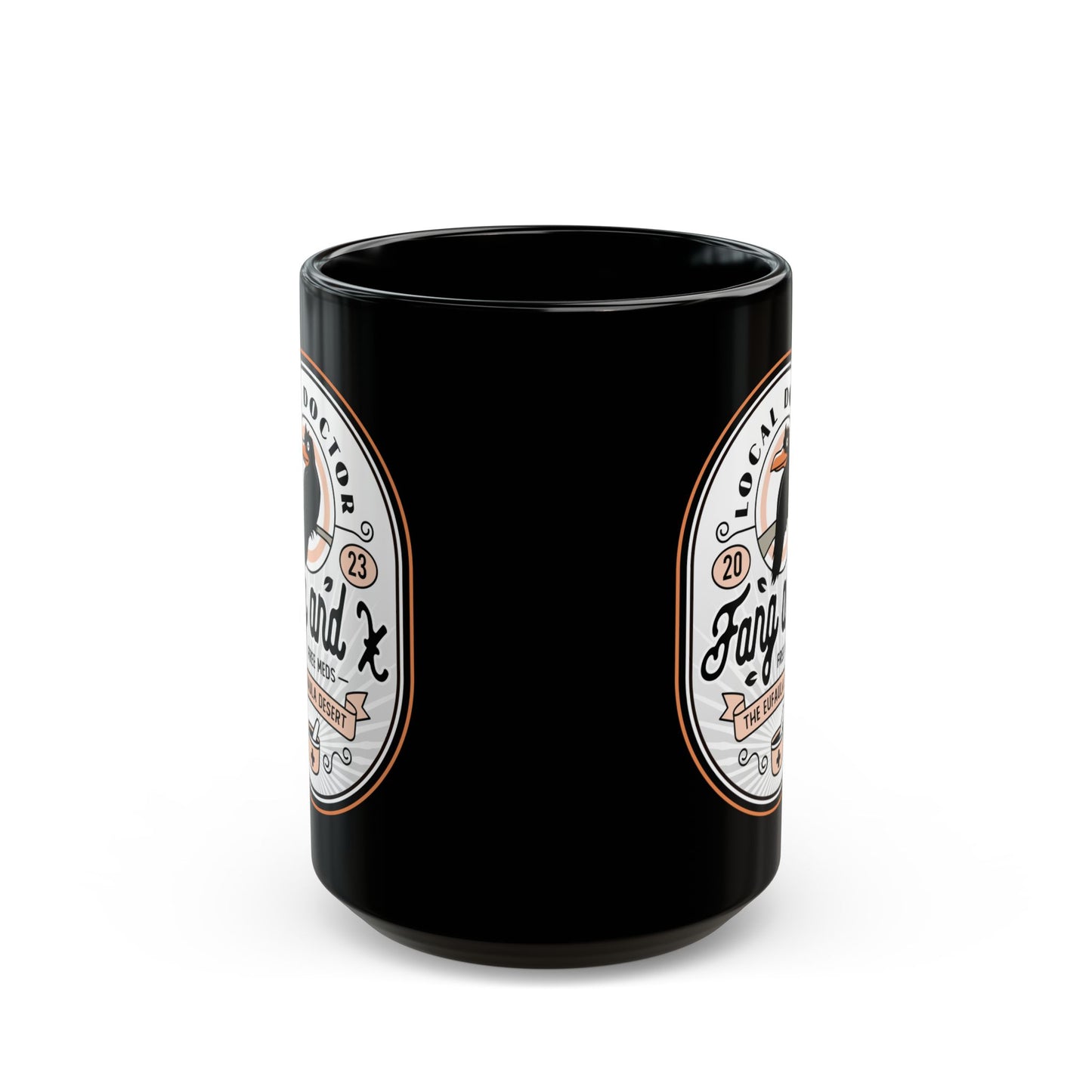 Fang and X Clinic Crest Black Mug
