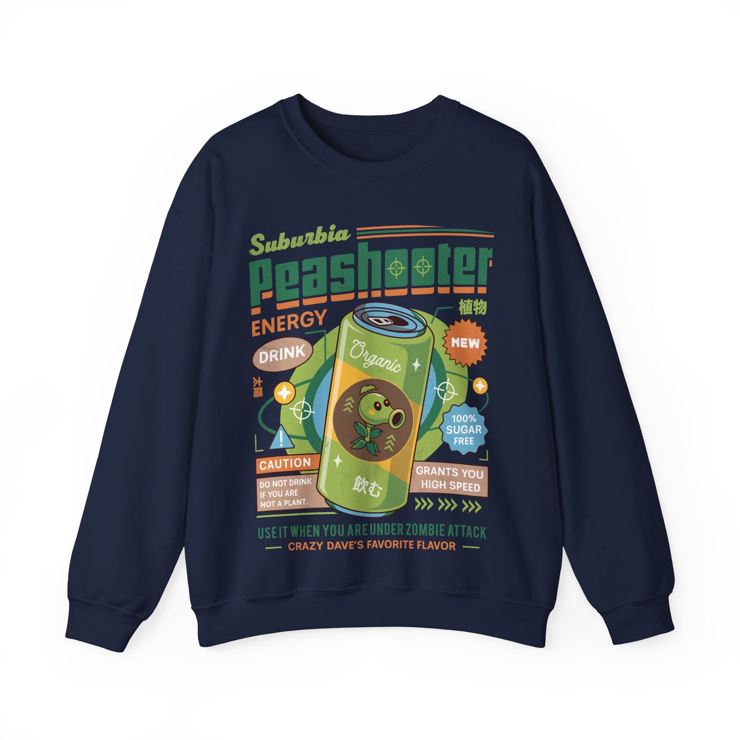 Peashooter Energy Drink Unisex Crewneck Sweatshirt