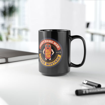 Hawt Dawg Man Emblem Black Mug