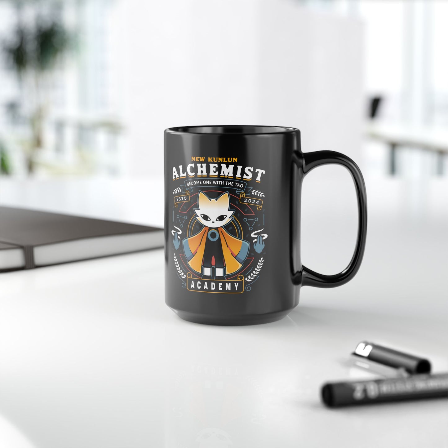Alchemist Warrior Academy Black Mug