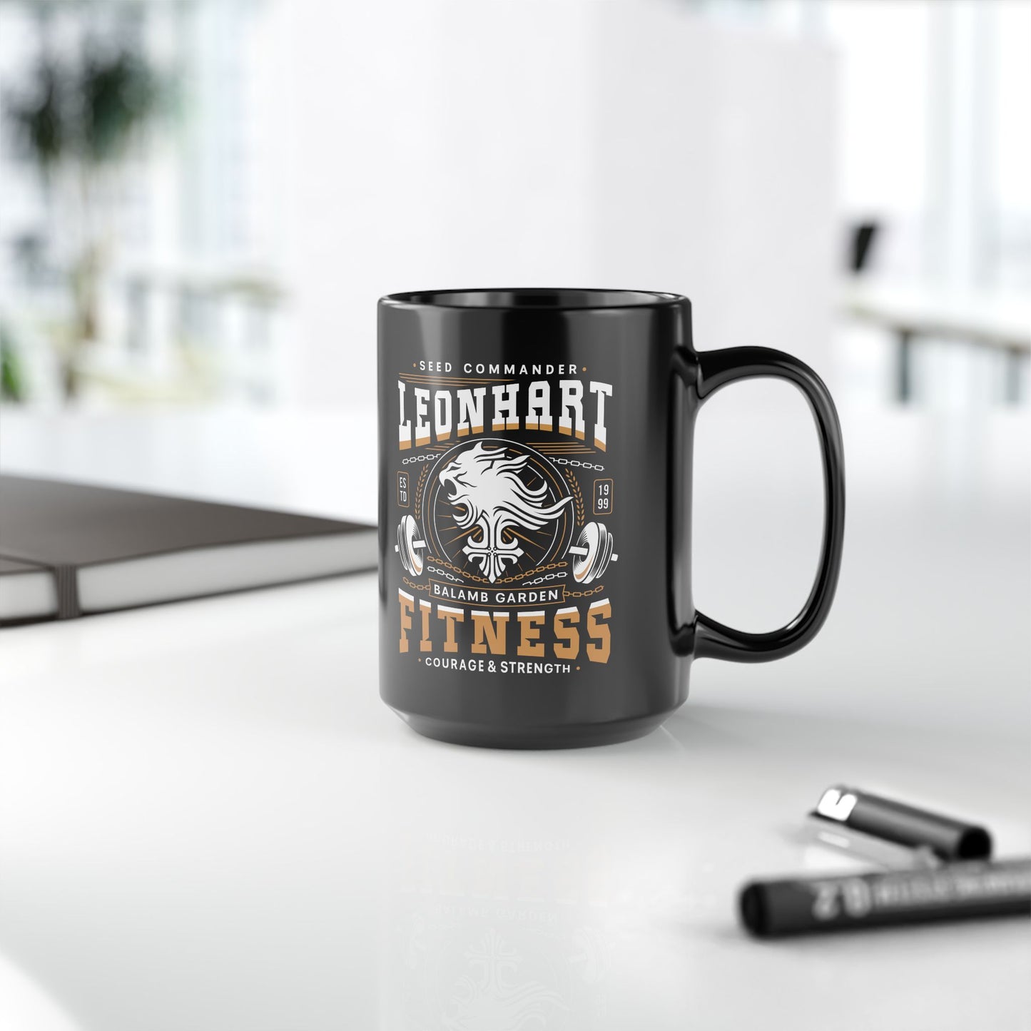 Squall Seed Fitness Emblem Black Mug