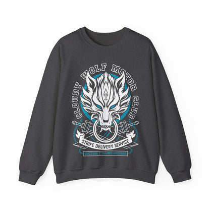 Cloudy Wolf Midgar Motor Crewneck Sweatshirt