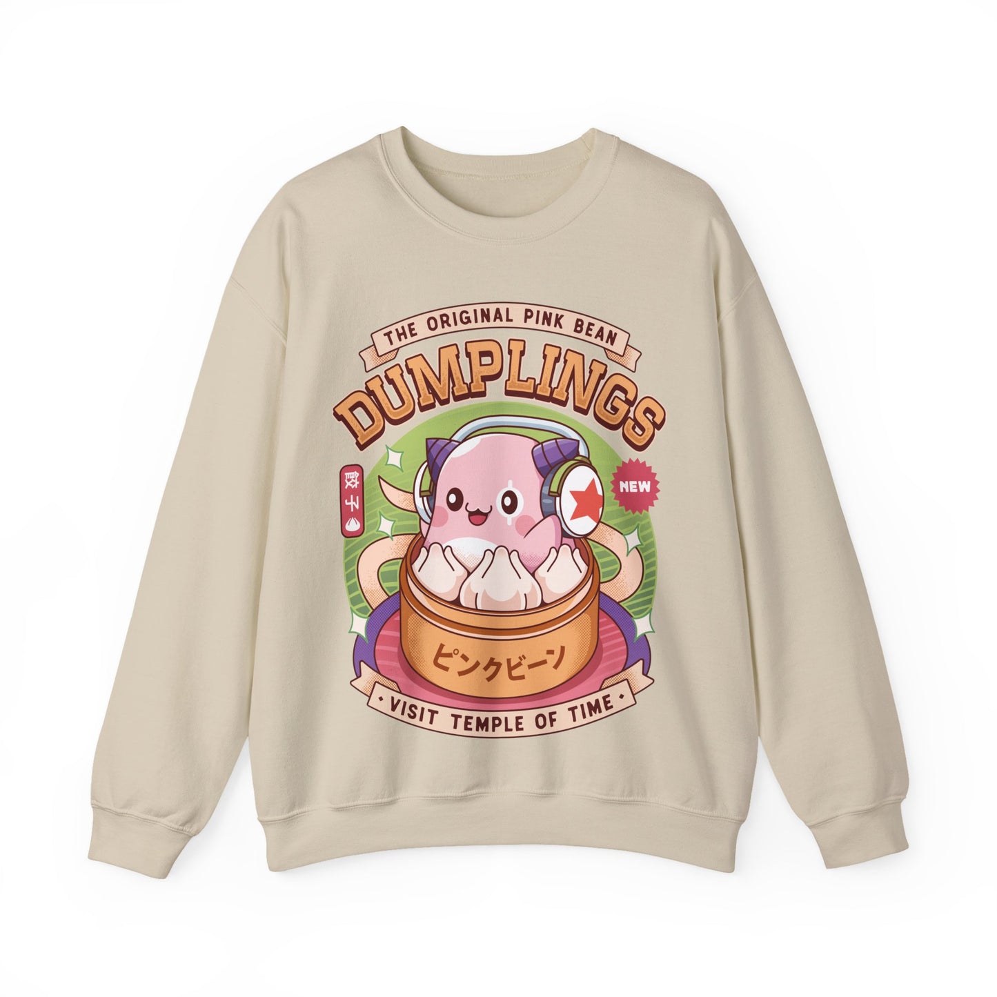 Pink Bean Dumplings Vintage Crewneck Sweatshirt