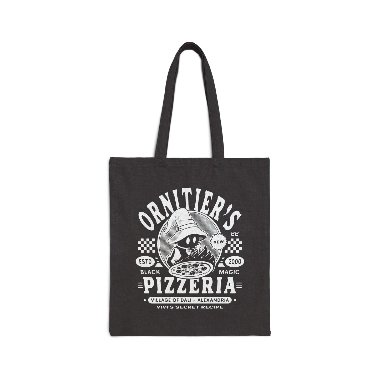 The Ornitier Pizzeria Grunge Cotton Canvas Tote Bag