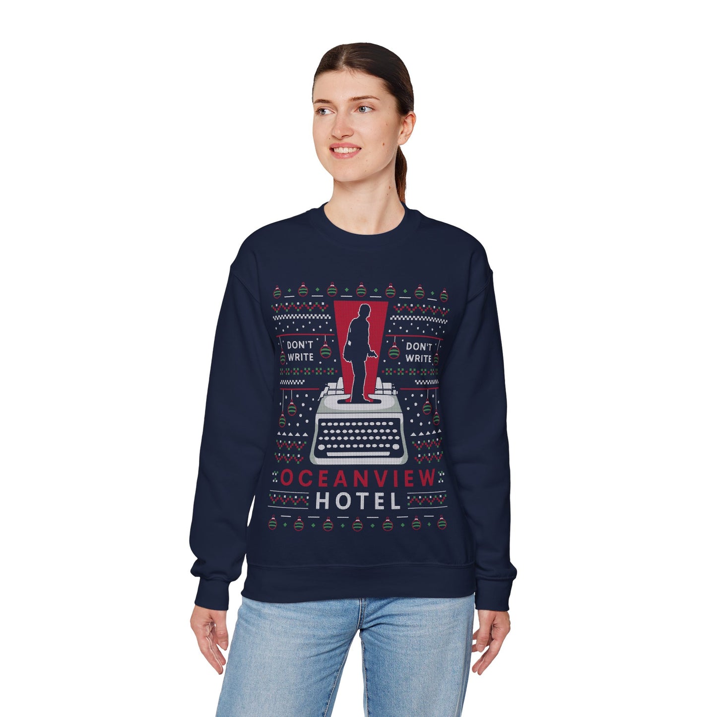 Dont Write Ugly Sweater Crewneck Sweatshirt