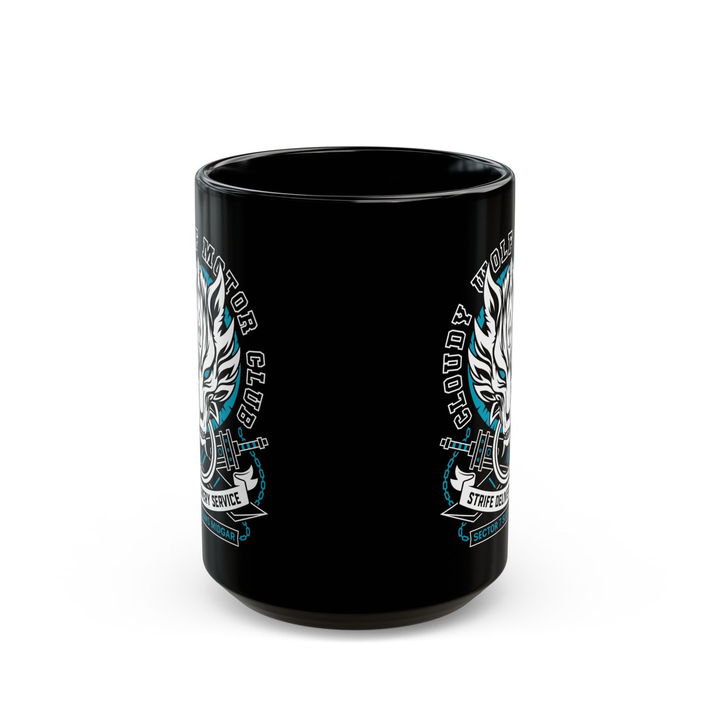 Cloudy Wolf Midgar Motor Black Mug