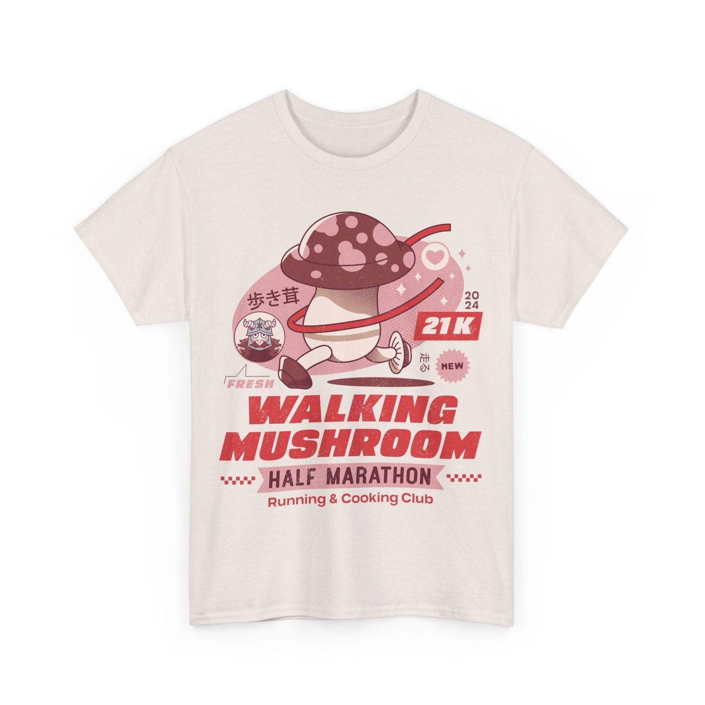 Walking Mushroom Marathon Unisex T-Shirt