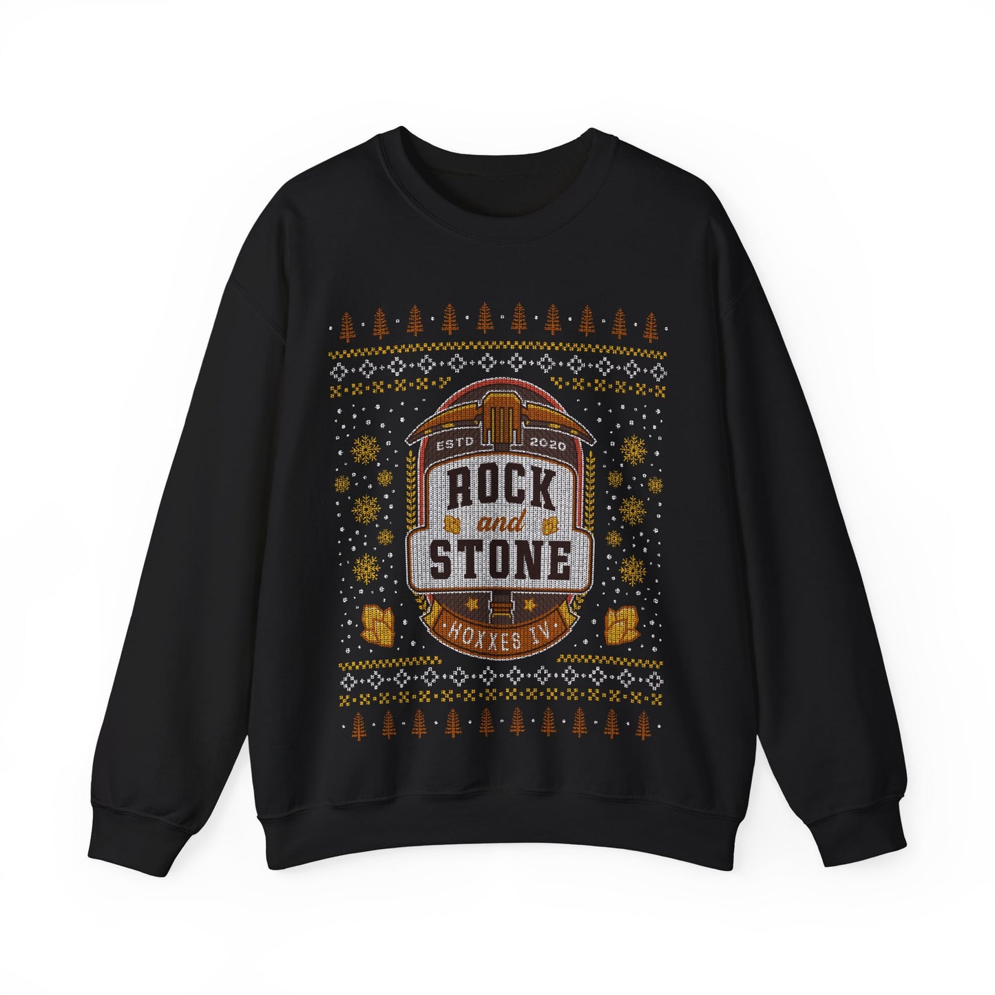 Rock And Stone Ugly Sweater Unisex Crewneck Sweatshirt