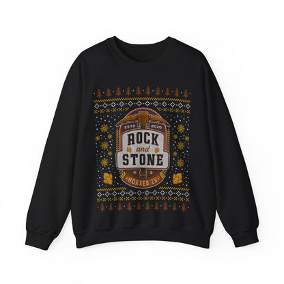 Rock And Stone Ugly Sweater Unisex Crewneck Sweatshirt