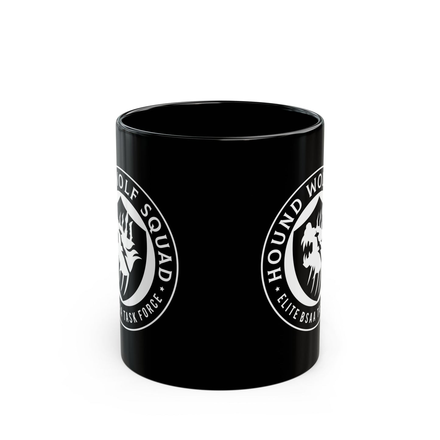 Hound Wolf Squad Crest Black Mug