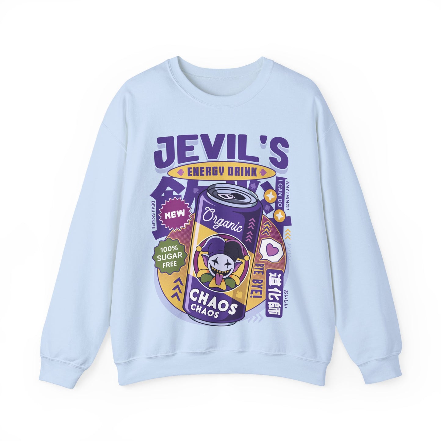 Jevil Energy Drink Unisex Crewneck Sweatshirt