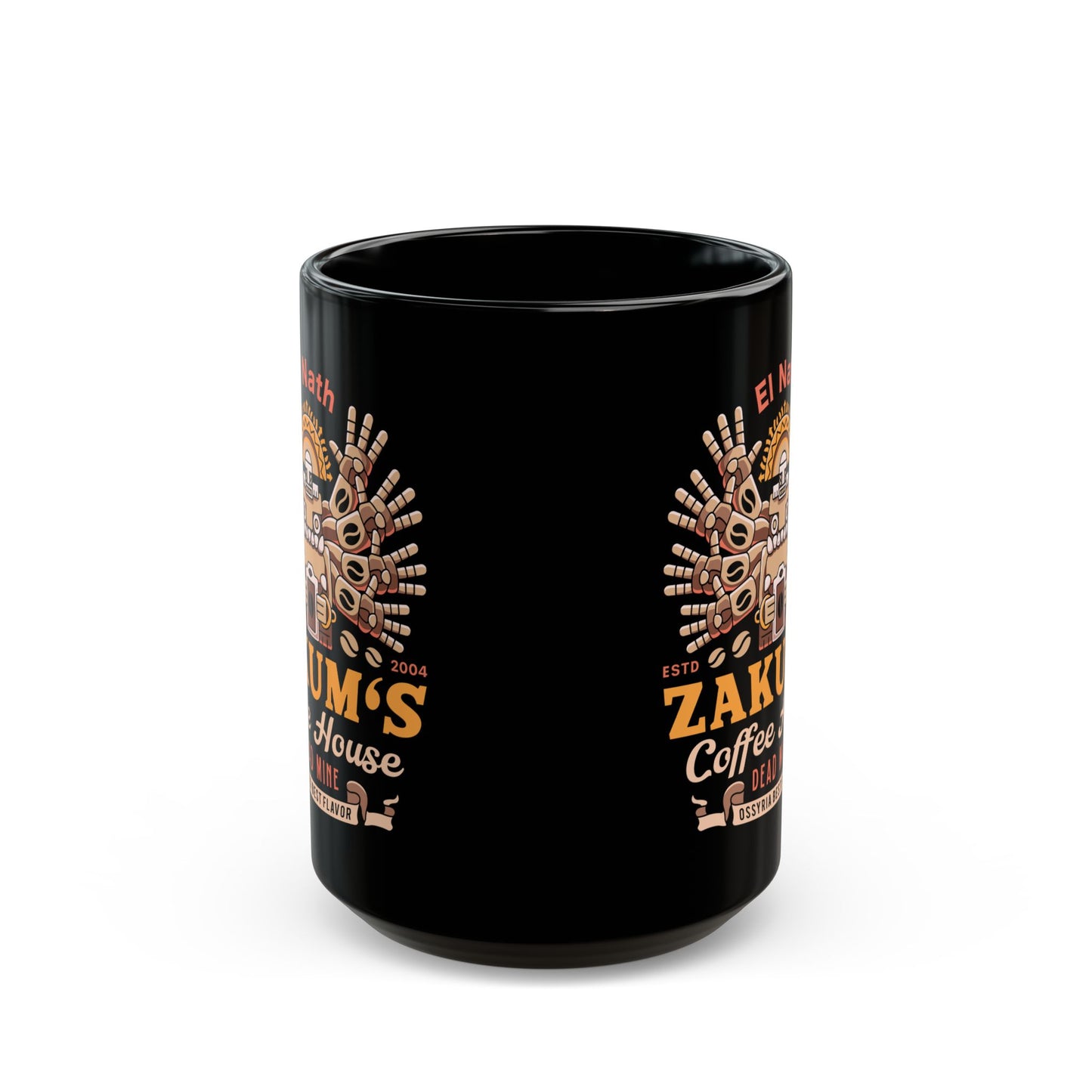 Zakum Coffee Emblem Black Mug