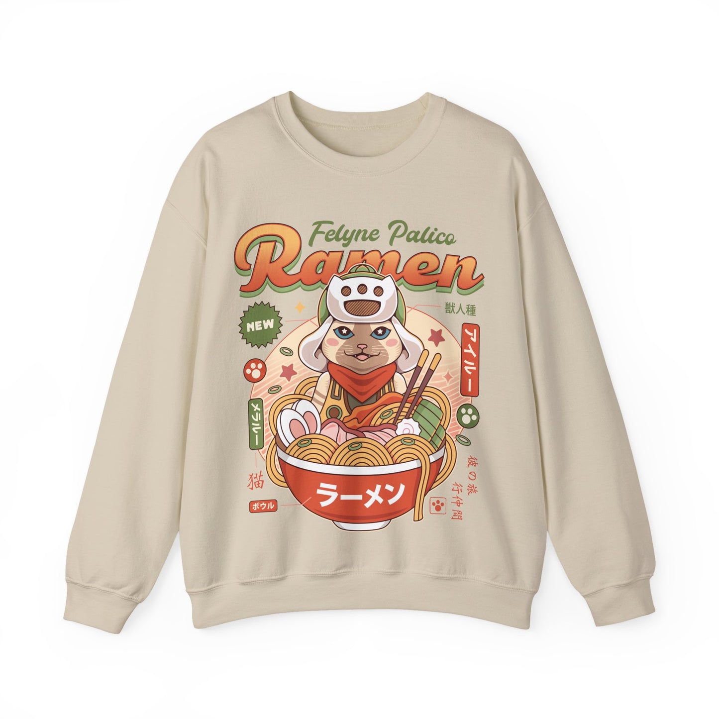 Felyne Palico Ramen Unisex Crewneck Sweatshirt