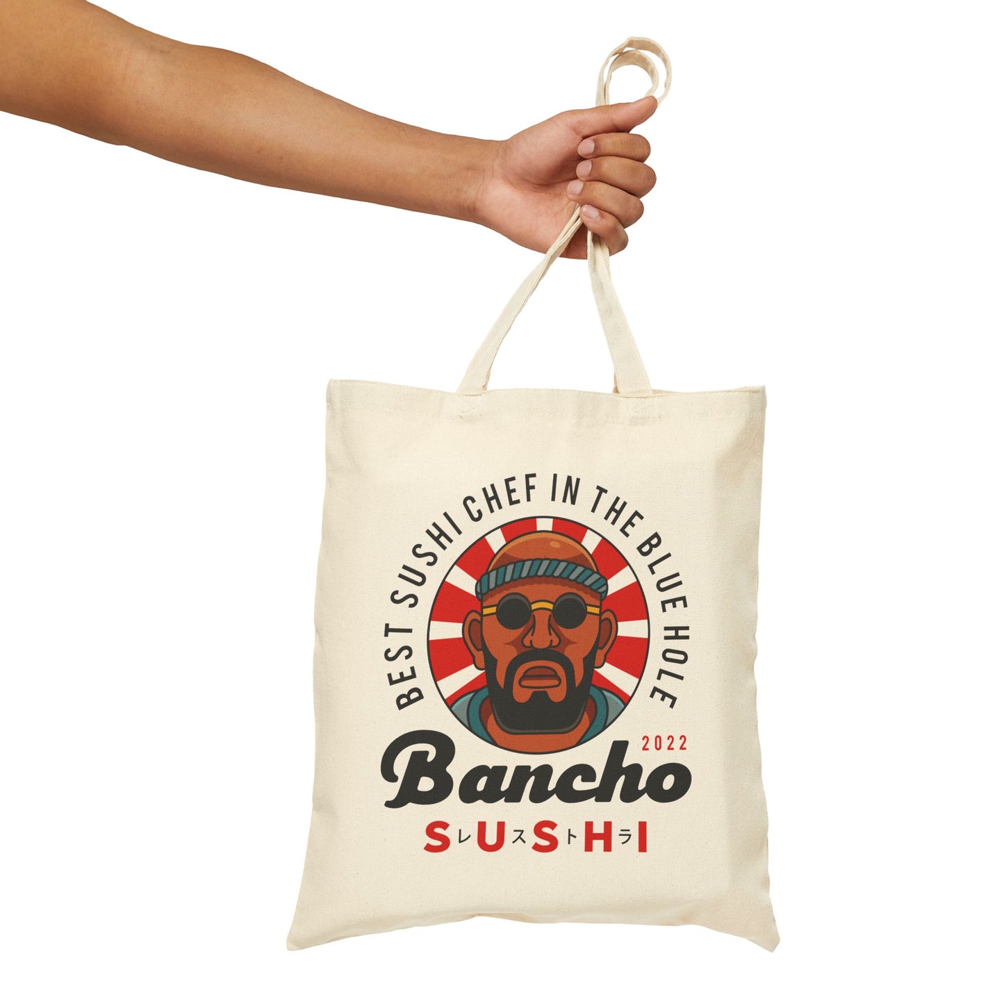 Bancho Sushi Emblem Cotton Canvas Tote Bag