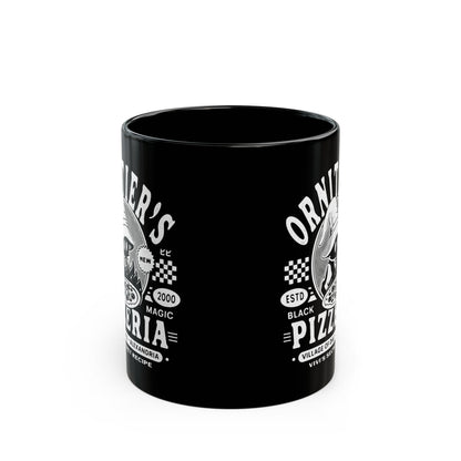 The Ornitier Pizzeria Grunge Black Mug