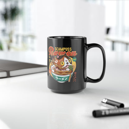 Scampuss Ramen Black Mug